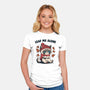 Leaf Me Alone This Fall-Womens-Fitted-Tee-Marinho