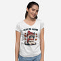 Leaf Me Alone This Fall-Womens-V-Neck-Tee-Marinho