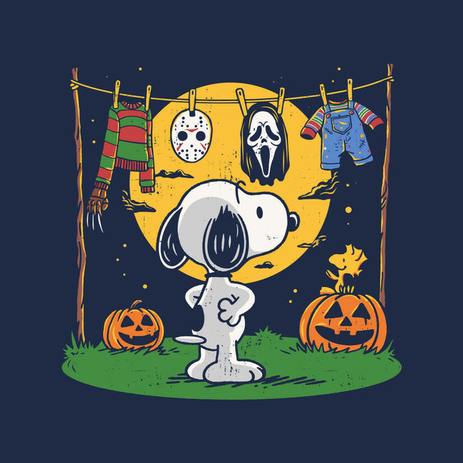 Snoopy Halloween Costume-Womens-Fitted-Tee-Marinho