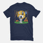 Snoopy Halloween Costume-Mens-Heavyweight-Tee-Marinho