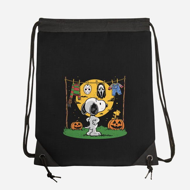 Snoopy Halloween Costume-None-Drawstring-Bag-Marinho