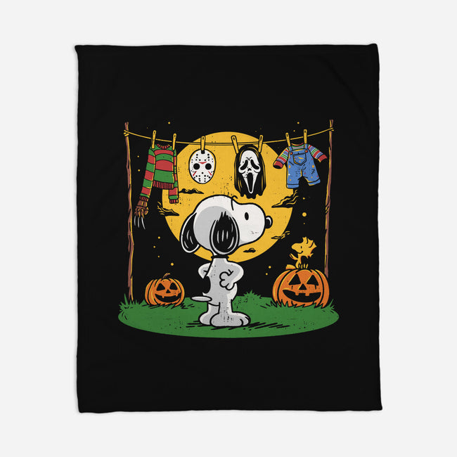 Snoopy Halloween Costume-None-Fleece-Blanket-Marinho