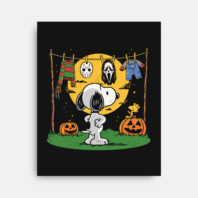 Snoopy Halloween Costume-None-Stretched-Canvas-Marinho