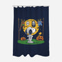 Snoopy Halloween Costume-None-Polyester-Shower Curtain-Marinho