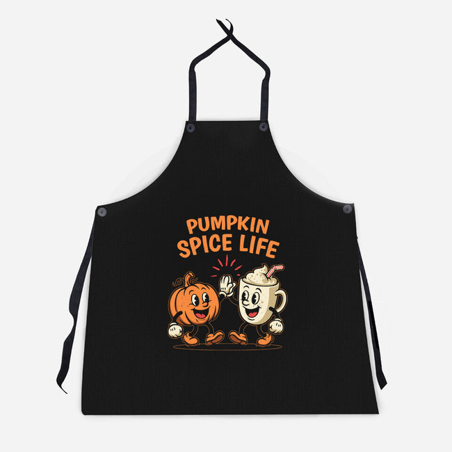 Pumpkin Spice Life-Unisex-Kitchen-Apron-Marinho