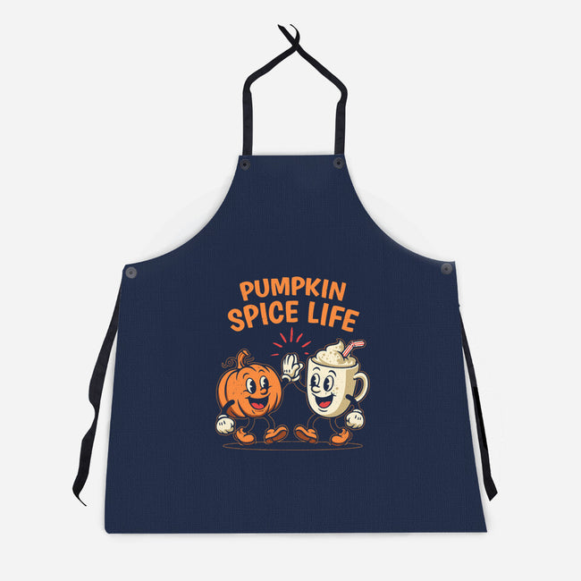 Pumpkin Spice Life-Unisex-Kitchen-Apron-Marinho