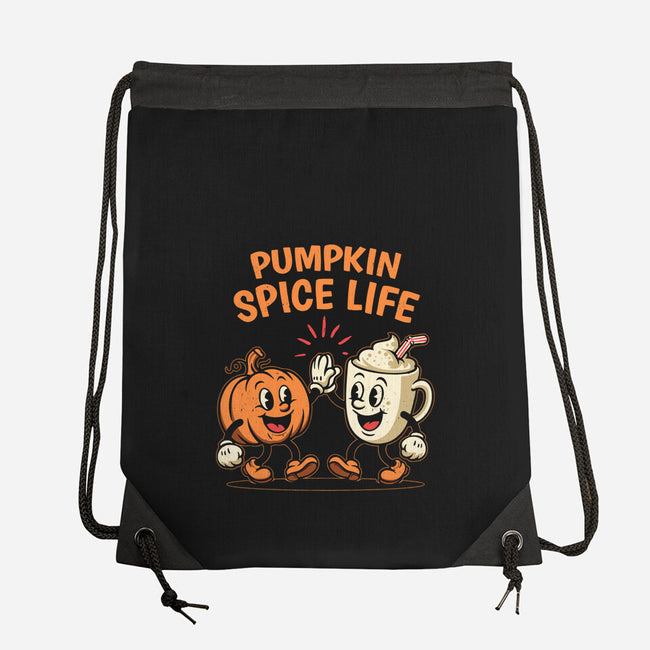 Pumpkin Spice Life-None-Drawstring-Bag-Marinho