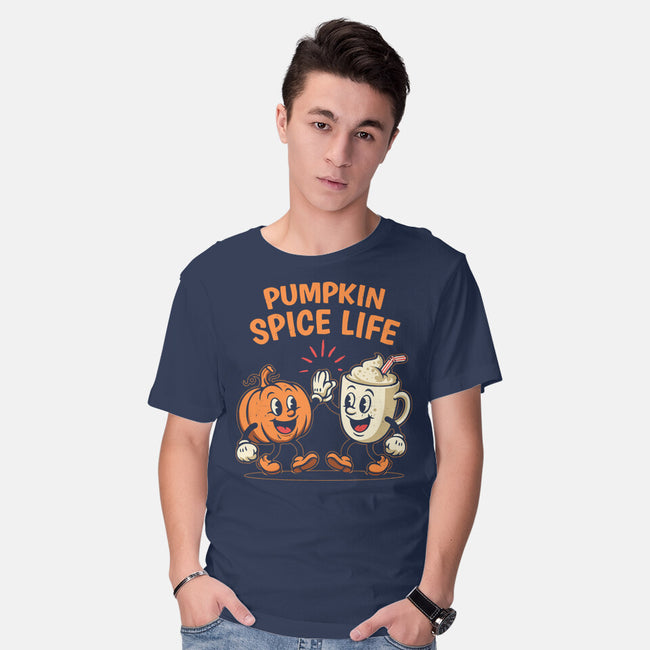 Pumpkin Spice Life-Mens-Basic-Tee-Marinho
