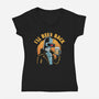 I'll Beer Back-Womens-V-Neck-Tee-Marinho