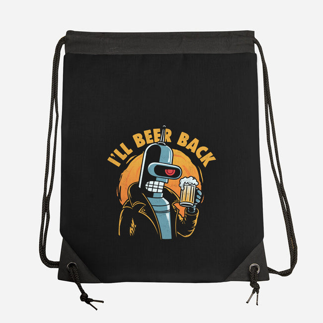 I'll Beer Back-None-Drawstring-Bag-Marinho