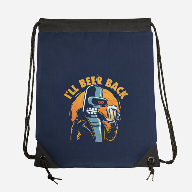 I'll Beer Back-None-Drawstring-Bag-Marinho