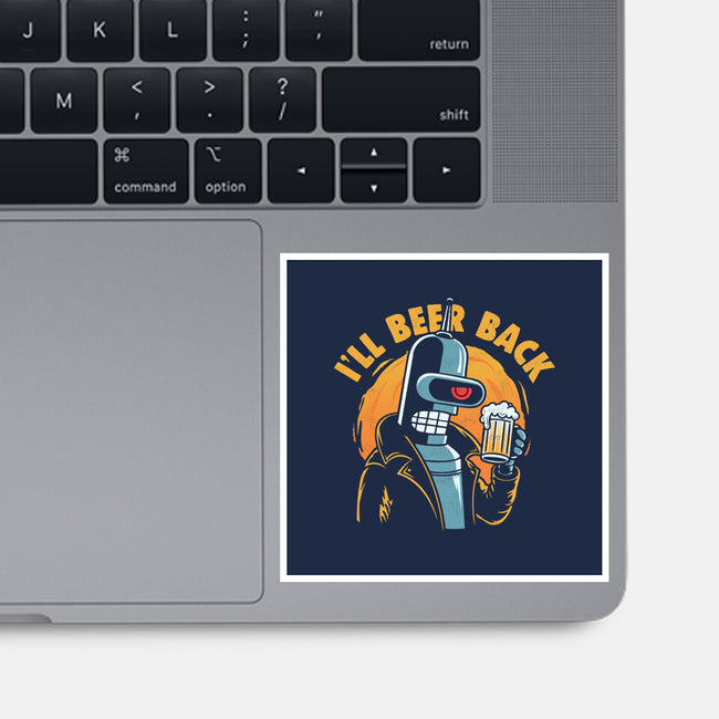 I'll Beer Back-None-Glossy-Sticker-Marinho
