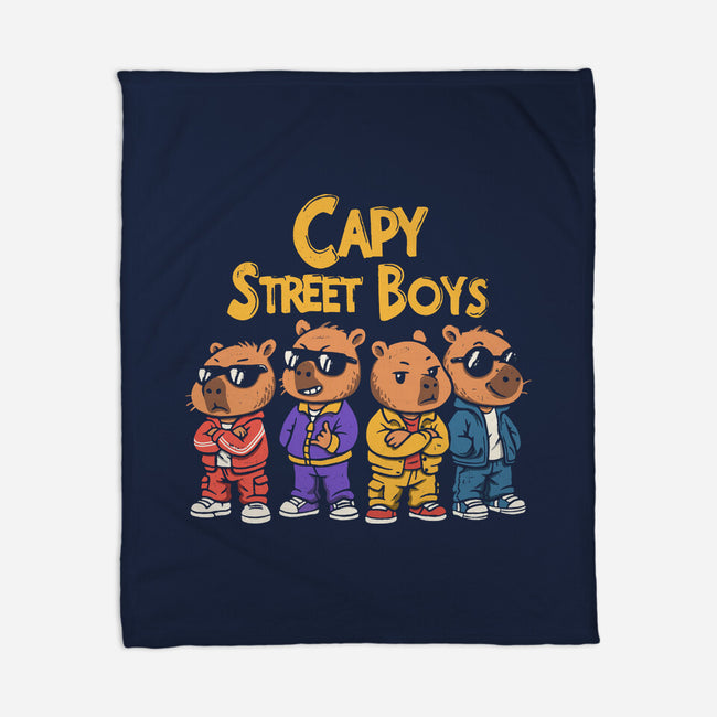 Capy Street Boys-None-Fleece-Blanket-Marinho
