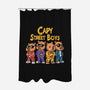 Capy Street Boys-None-Polyester-Shower Curtain-Marinho