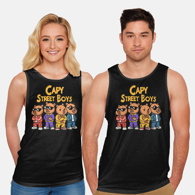 Capy Street Boys-Unisex-Basic-Tank-Marinho