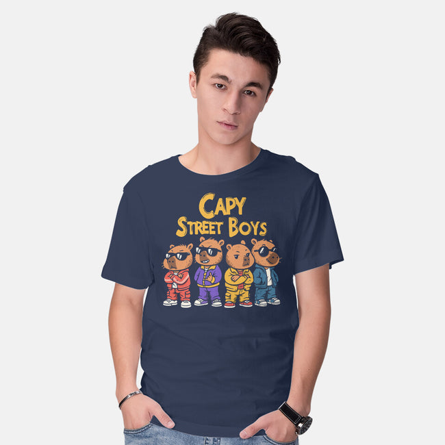 Capy Street Boys-Mens-Basic-Tee-Marinho