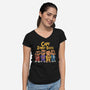 Capy Street Boys-Womens-V-Neck-Tee-Marinho