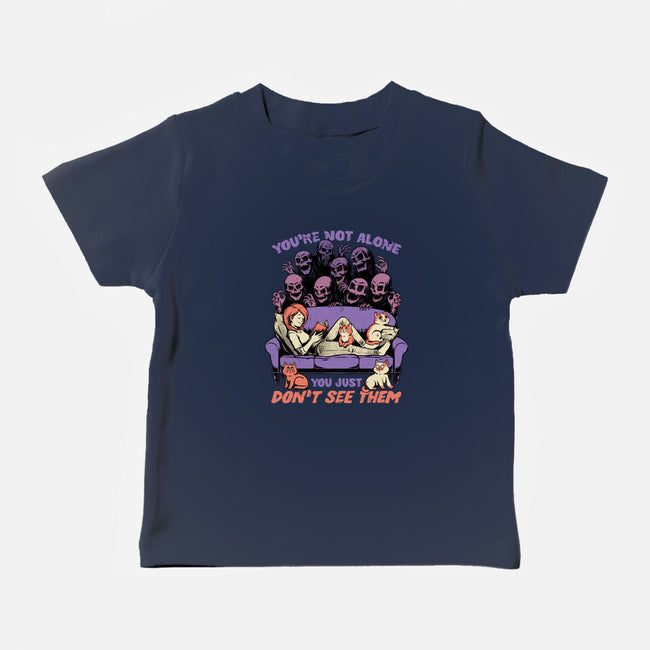 Ghosts and Cats Everywhere-Baby-Basic-Tee-Studio Mootant