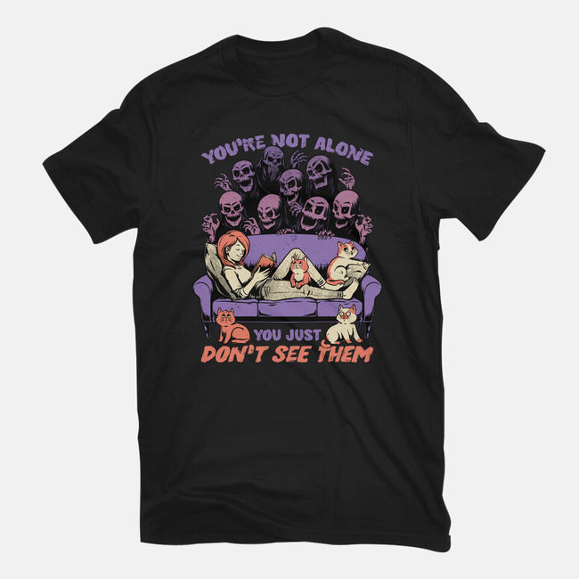 Ghosts and Cats Everywhere-Mens-Heavyweight-Tee-Studio Mootant