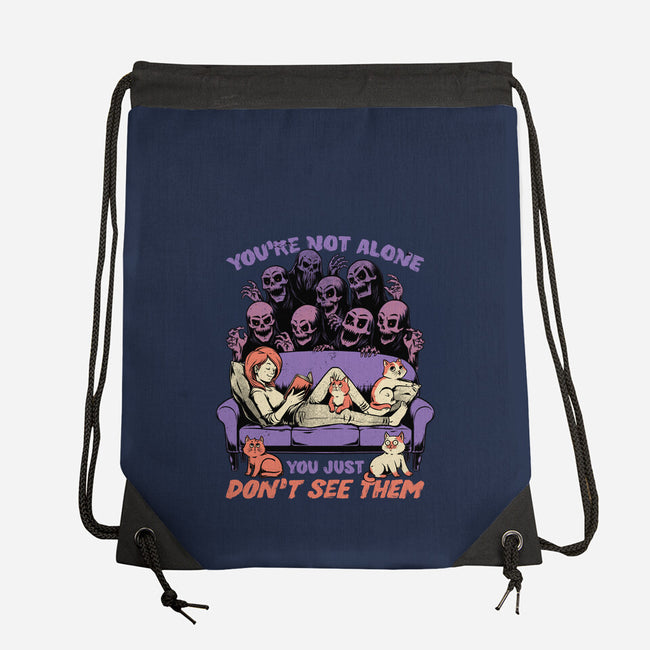 Ghosts and Cats Everywhere-None-Drawstring-Bag-Studio Mootant