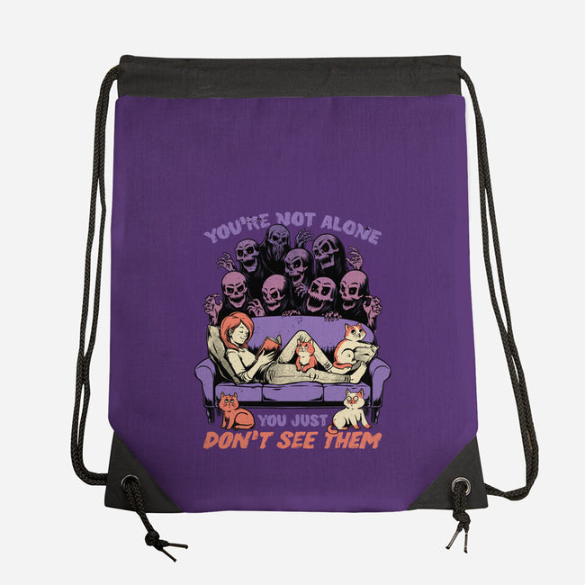 Ghosts and Cats Everywhere-None-Drawstring-Bag-Studio Mootant