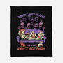 Ghosts and Cats Everywhere-None-Fleece-Blanket-Studio Mootant