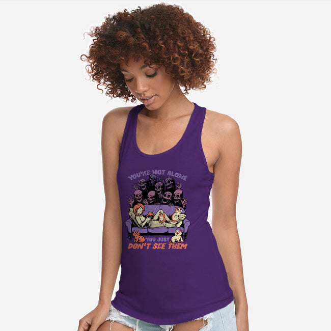 Ghosts and Cats Everywhere-Womens-Racerback-Tank-Studio Mootant
