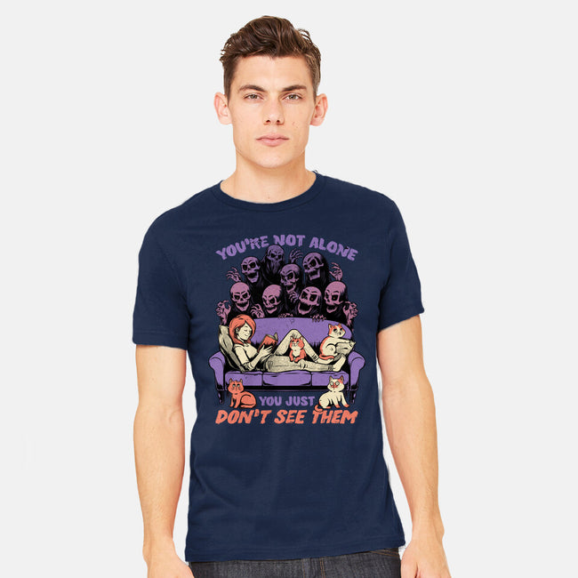 Ghosts and Cats Everywhere-Mens-Heavyweight-Tee-Studio Mootant