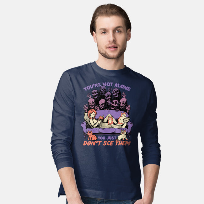 Ghosts and Cats Everywhere-Mens-Long Sleeved-Tee-Studio Mootant