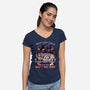 Ghosts and Cats Everywhere-Womens-V-Neck-Tee-Studio Mootant