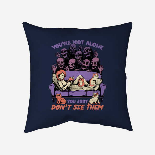 Ghosts and Cats Everywhere-None-Removable Cover w Insert-Throw Pillow-Studio Mootant