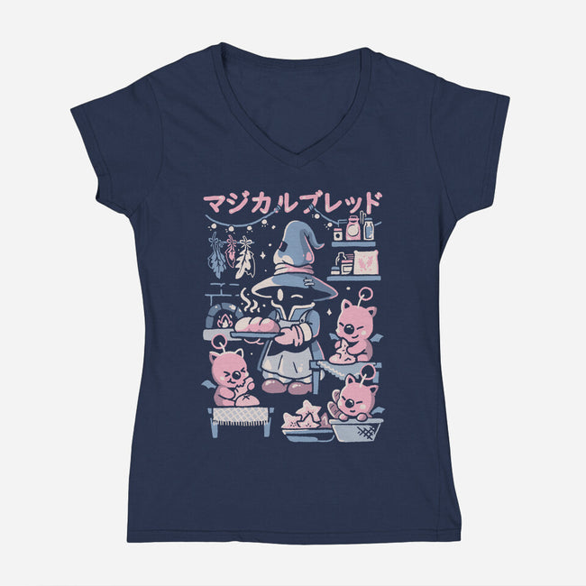 Magical Bread-Womens-V-Neck-Tee-eduely
