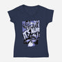 Experiment Alien Monster-Womens-V-Neck-Tee-Studio Mootant