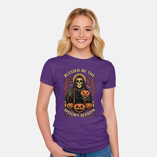 Blessed Spooky Season-Womens-Fitted-Tee-Studio Mootant