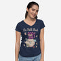 Le Petit Mad-Womens-V-Neck-Tee-NMdesign