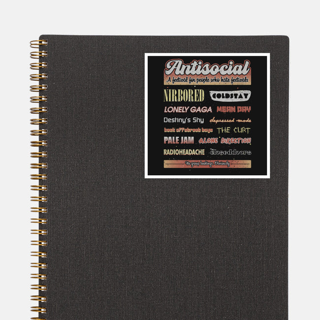Antisocial Festival-None-Glossy-Sticker-NMdesign