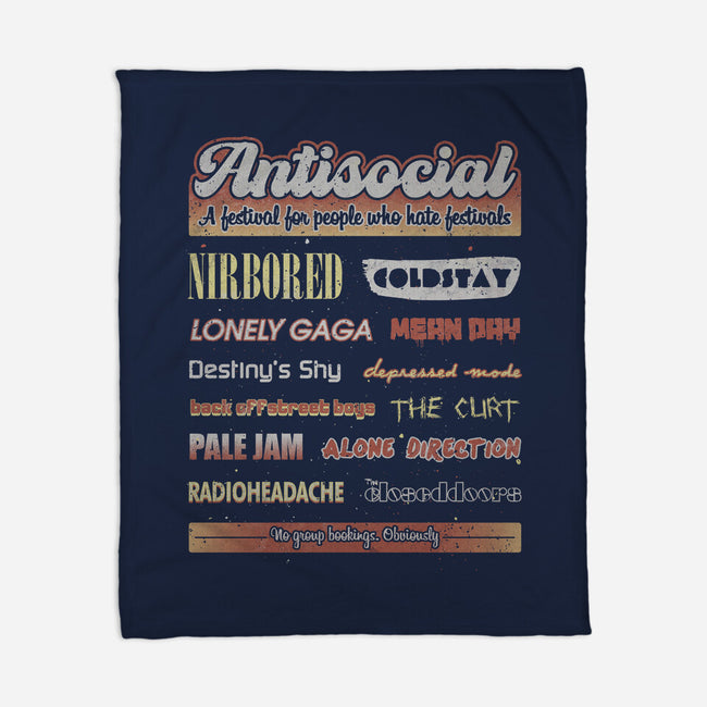 Antisocial Festival-None-Fleece-Blanket-NMdesign