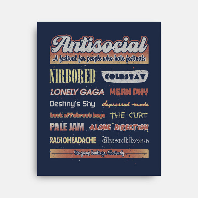 Antisocial Festival-None-Stretched-Canvas-NMdesign
