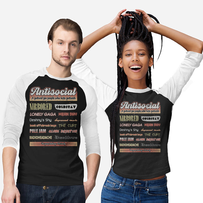Antisocial Festival-Unisex-Baseball-Tee-NMdesign