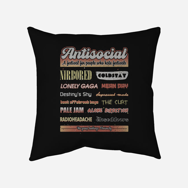 Antisocial Festival-None-Removable Cover w Insert-Throw Pillow-NMdesign