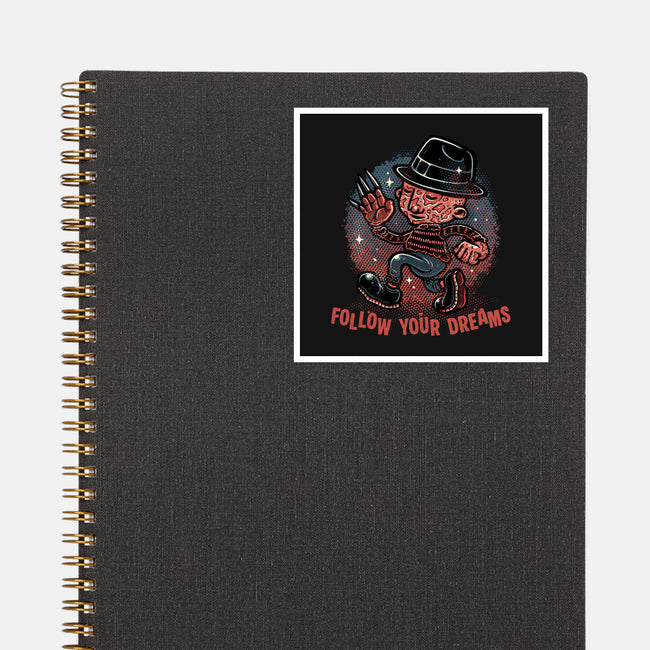 Follow Your Dreams Or Nightmares-None-Glossy-Sticker-glitchygorilla