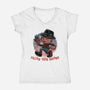 Follow Your Dreams Or Nightmares-Womens-V-Neck-Tee-glitchygorilla