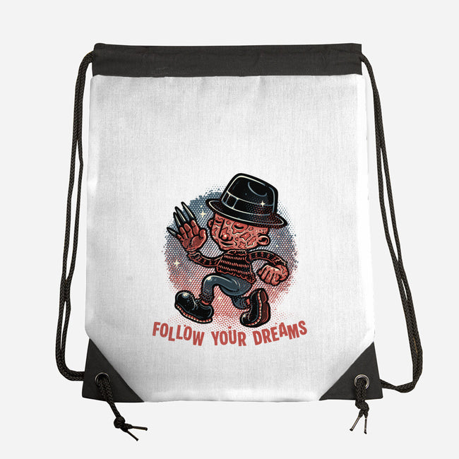 Follow Your Dreams Or Nightmares-None-Drawstring-Bag-glitchygorilla