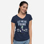 Let Me Be Frank-Womens-V-Neck-Tee-P1yu5h