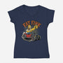 Fat Fink-Womens-V-Neck-Tee-P1yu5h
