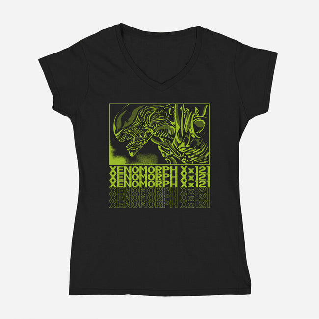 XENO XX121-Womens-V-Neck-Tee-arace