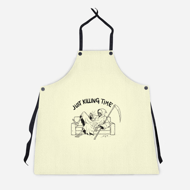 Just Killing Time-Unisex-Kitchen-Apron-Mike Koubou