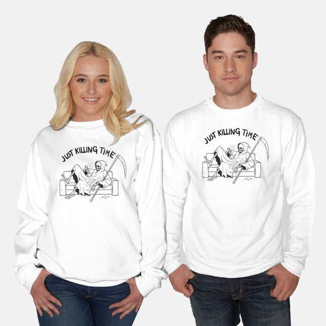 Just Killing Time-Unisex-Crew Neck-Sweatshirt-Mike Koubou