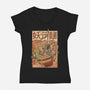 Creature Ramen-Womens-V-Neck-Tee-Mike Koubou