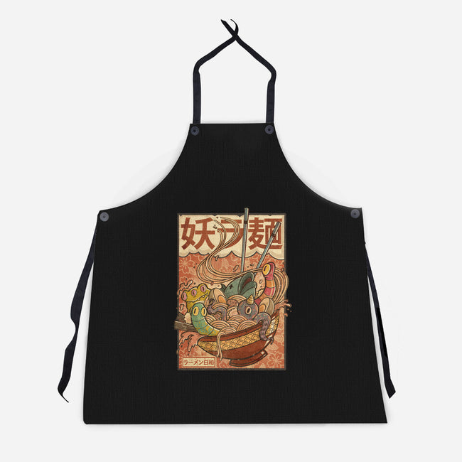 Creature Ramen-Unisex-Kitchen-Apron-Mike Koubou